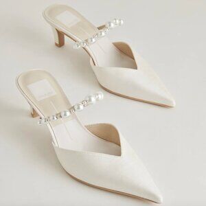 Kanika Pearl Mid Heels Vanilla Pearls